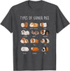 Funny Guinea Pig Sayings Design Shop Guinea Pig Types Of Guinea Pigs T-Shirt - Dark Heather Grey