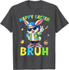 Happy Easter Bruh Bunny Rabbit Easter Day Men Boys Kids T-Shirt in Dark Heather Grey
