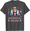 Cockatiel Parakeet Bird 4th Of July Bird Lover Patriotic Cockatiel Parakeet Bird Birdwatching 4th of July T-Shirt - Dark Heather Grey