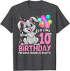 It's My 10th Birthday Rabbit 10 Years Old Girl T-Shirt in Dark Heather Grey