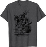 Cute Rabbit Lover Bunny Graphic T-Shirt (Slate Grey) in Dark Heather Grey