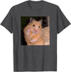 Hamster Meme Peace Sign Funny Pet Owner Trendy T-Shirt - Dark Heather Grey