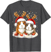 Funny Xmas Guinea Pig Lover Christmas Christmas Guinea Pig Reindeer Xmas T-Shirt - Dark Heather Grey