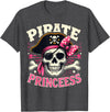 Halloween Matching Family Pirate Funny Pirate Princess Girl Halloween Costume T-Shirt - Dark Heather Grey