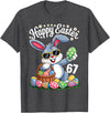 Dabbing Rabbit Bunny Eggs Dab Six Seven 6 7 Meme T-Shirt in Dark Heather Grey