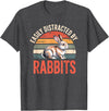 Cute Rabbit Lover Bunny Graphic T-Shirt in Dark Heather Grey