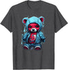 Teddy Bear Hoodie Street Style Urban Art Teddy Bear Hoodie Cool Street Style T-Shirt - Dark Heather Grey