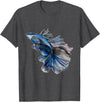 Wistful Blue Beta Fish T-Shirt - Dark Heather Grey