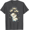 Blueberry Clothing Baby Polar Bear Floating On Dandelion Seeds T-Shirt - Dark Heather Grey