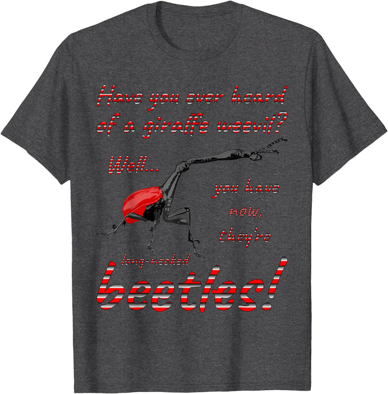 ETCreations Giraffe Weevil T-Shirt - Dark Heather Grey