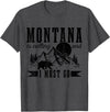 Montana Is Calling And I Must Go! Montana Is Calling & I Must Go Bear Mountains Vintage Gift T-Shirt - Dark Heather Grey
