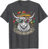 Cinco De Mayo Fiesta Moo Tees Vintage Highland Cow Cinco De Mayo Funny Retro Fiesta Design T-Shirt - Dark Heather Grey
