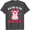 Cute Valentine Pig Apparel For Animals Lover My Pig Is My Valentine Apparel Animals Lover Gifts T-Shirt - Dark Heather Grey