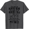 I'm Not An Auntie Bear I'm More Of An Auntie Cow T-Shirt - Dark Heather Grey