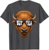 generic Buffalo with Sunglasses Wildlife Graphic for Men Women Kids T-Shirt - Dark Heather Grey