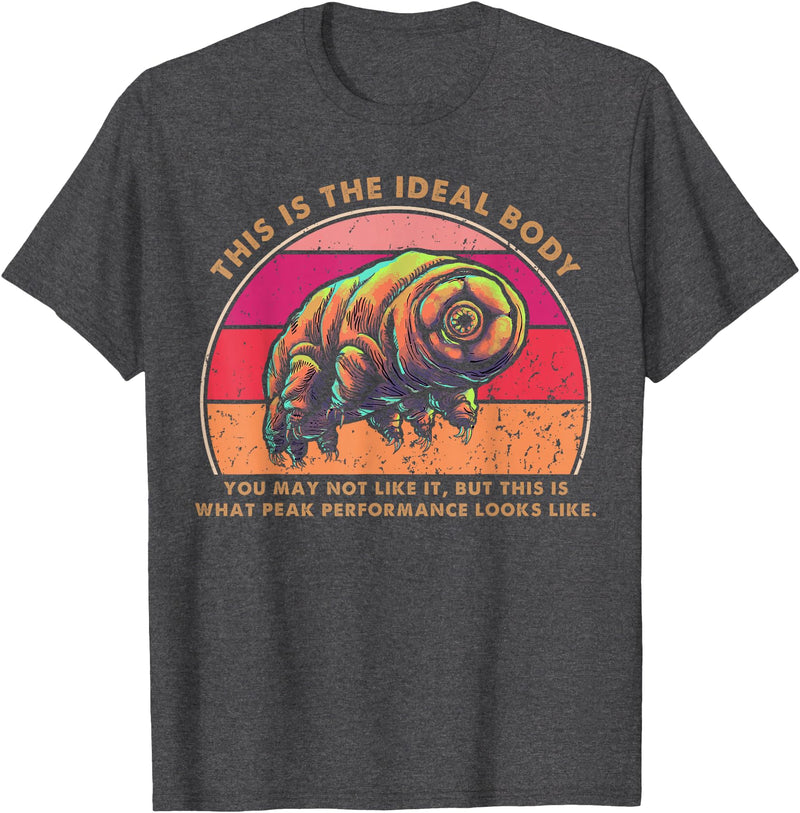 Tardigrade Shifts Gifts For Microbiologist Ideal Body Funny Tardigrade Water Bear Moss Piglet T-Shirt - Dark Heather Grey