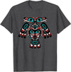 Tribal America Alaska Native American Indian Tlingit Eagle Bear Clan Spirit T-Shirt - Dark Heather Grey
