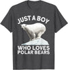 Polar Bear Gift Polar Bear Accessories & Stuff Cool Polar Bear For Boys Kids Polar Bear Lover Arctic Animal T-Shirt - Dark Heather Grey
