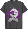 E-Girl Aesthetic Clothes Soft Grunge Clothing Scary Funny Graphic Voodoo Doll Teddy-Bear Halloween Gothic T-Shirt - Dark Heather Grey