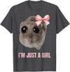 I'm Just a Girl Hamster FUNNY T-Shirt - Dark Heather Grey