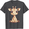 Cute Giraffe for Kids Design Kids Giraffe T-Shirt - Dark Heather Grey