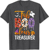Fab Boo Lous Halloween Costume Fab Boo Lous Treasurer Boo Ghost Pumpkin Halloween T-Shirt - Dark Heather Grey
