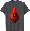 I just really like animals Angry Cardinal Artwork Red Bird Nature Wildlife Graphic T-Shirt - Dark Heather Grey