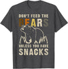 Bear Community Bear Brotherhood Gay Men Gifts Gay Bear Pride Don't Feed Bears Funny Bear Flag T-Shirt - Dark Heather Grey