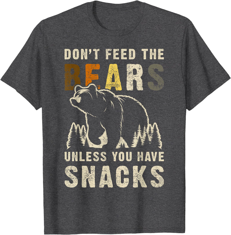 Bear Community Bear Brotherhood Gay Men Gifts Gay Bear Pride Don't Feed Bears Funny Bear Flag T-Shirt - Dark Heather Grey