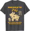 Chinese Zodiac Pig Birthday Year of the Pig T-Shirt - Dark Heather Grey