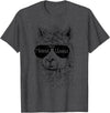 Mama Llama Funny Animal Apparel Llama Lover Mama Llama T-Shirt - Dark Heather Grey