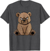 Colorful Grizzly Bear Art I Kids Grizzly Bear Grumpy Grizzly Bear T-Shirt - Dark Heather Grey