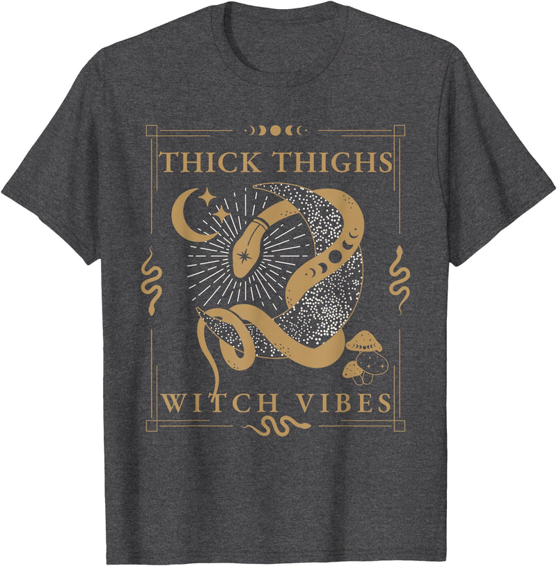 Snakes & Tarot Aesthetic Thick Thighs Witch Vibes Snakes & Tarot Tattoo Aesthetic Thick Thighs Witch Vibes T-Shirt - Dark