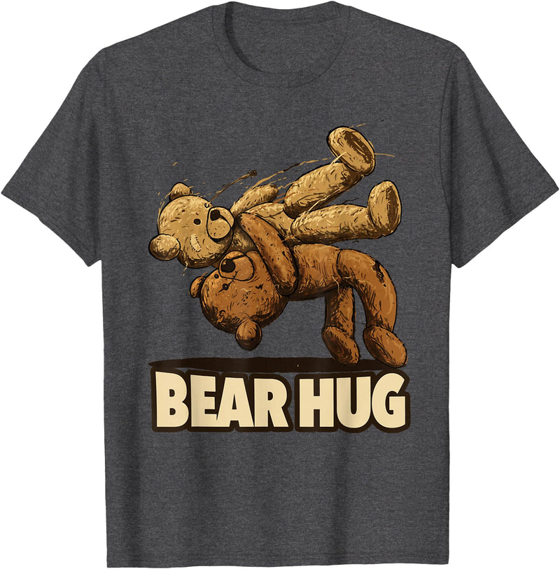 Bear Hug Wrestling Bear Hug - Wrestling bears T-Shirt - Dark Heather Grey