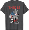 Funny Sarcastic Sitting Bull Humor This Is Bullshit Toilet Funny Cow Toilet Humor T-Shirt - Dark Heather Grey