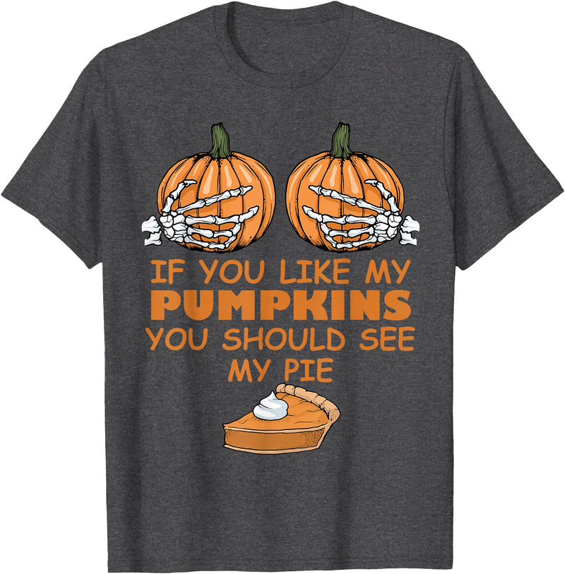 Lustige Halloween Kleidung Pumpkins Funny Halloween T-Shirt - Dark Heather Grey