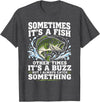 Fishing Graphic Tees Funny Bass Fishing Catch Quote T-Shirt - Dark Heather Grey