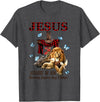 Unknow FAITH Jesus Lion Lamb Heaven Know My Name T-Shirt - Dark Heather Grey