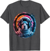 Click For Cool Space Animal Astronaut Designs Llama Men Woman Llama Colorful Space Astronaut Llama T-Shirt - Dark Heather Grey