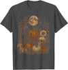 Threadrock Vintage Halloween Harvest Retro Gothic Botanical T-Shirt - Dark Heather Grey