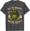 Bear Camp Trekkers Funny Hiking Bear Out of Breath Joke T-Shirt - Dark Heather Grey