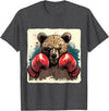 Funny Boxing Animals Boxer Bear With Boxing Gloves Kickboxing Funny Boxing T-Shirt - Dark Heather Grey