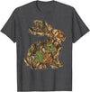 Camo Easter Bunny Patchwork Spring Rabbit Men Women Kids T-Shirt in Dark Heather Grey
