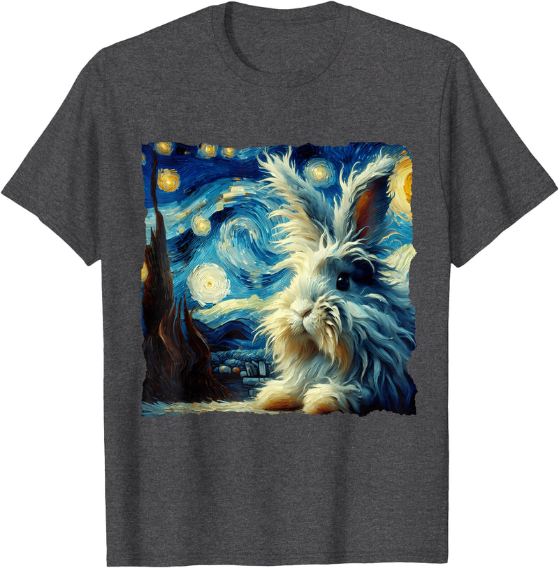Lionhead Rabbit Starry Night T-Shirt in Dark Heather Grey