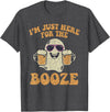 I'm Just Here For The Booze Halloween Beer T-Shirt - Dark Heather Grey