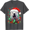 Polar Bear Christmas Costumes Xmas Polar Bear Tangled Christmas Lights T-Shirt - Dark Heather Grey