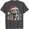Holland Lop Rabbit Chew Christmas Light Vintage Artistic T-Shirt in Dark Heather Grey