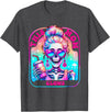 Glow Mom Apparel This Mom Glows Skeleton Mom Colorful Design T-Shirt - Dark Heather Grey