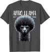 Llama Corner Afro Llama Ain't Got Time for Your Drama - Llama Gift T-Shirt - Dark Heather Grey