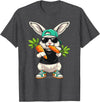 Funny Easter Bunny with Carrot Rabbit Easter Boys Kids Men T-Shirt in Dark Heather Grey